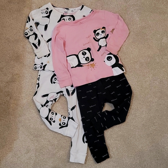 24m Girls Pajamas set pandas - Picture 1 of 1